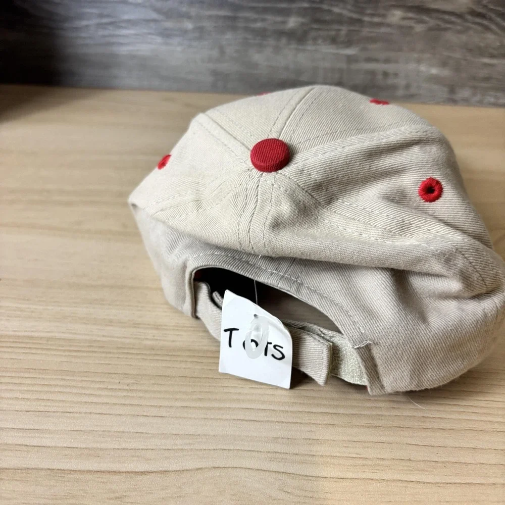 Monterey CA Shark Hat Cap Strap Back Tots Beige Red Embroidered Youth Kids Gift
